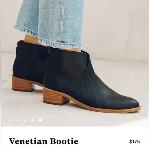 NEW SOLUDOS Leather Venetian Booties in black for women 825 4j2 - Picture 5 of 8